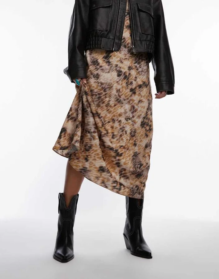 Free People contrast stitch leather western boots in black - Image 3