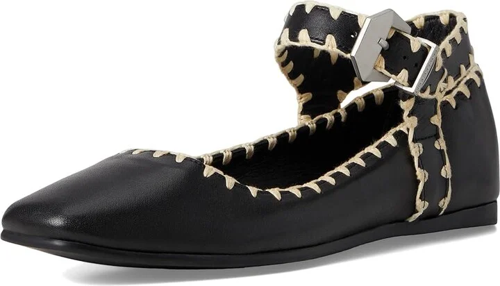 Free People Crochet Mystic Flat Women's Shoes Black : EU 37 (US Women's 7) M, Leather/Rubber - Image 5
