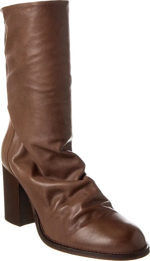Free People Elle Block Heel Leather Boot