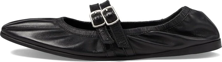 Free People Gemini Ballet Flat Women's Shoes Black : EU 36 (US Women's 6) M, Leather - Image 5