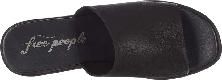 Free People Harbor Flatform Sandals Women's Shoes Black : EU 38.5 (US Women's 8.5) M, Leather - Image 2