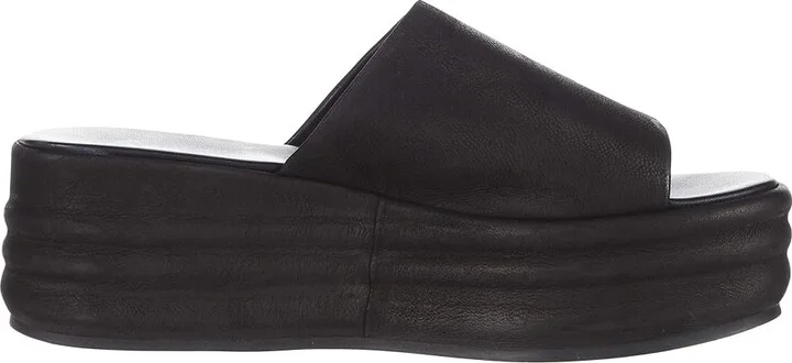 Free People Harbor Flatform Sandals Women's Shoes Black : EU 38.5 (US Women's 8.5) M, Leather - Image 7
