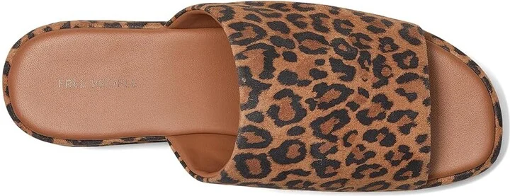 Free People Harbor Flatform Sandals Women's Shoes Leopard Suede : EU 39.5 (US Women's 9.5) M, Rubber - Image 2