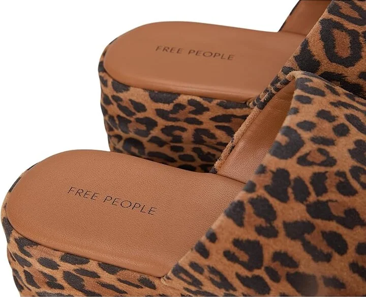 Free People Harbor Flatform Sandals Women's Shoes Leopard Suede : EU 39.5 (US Women's 9.5) M, Rubber - Image 7