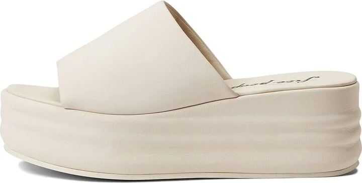 Free People Harbor Flatform Sandals Women's Shoes Vanilla : EU 39 (US Women's 9) M, Leather - Image 5