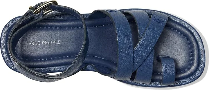Free People Hazel Flatform Sandals Women's Dress Sandals Old School Indigo : EU 39 (US Women's 9) M, Leather - Image 2