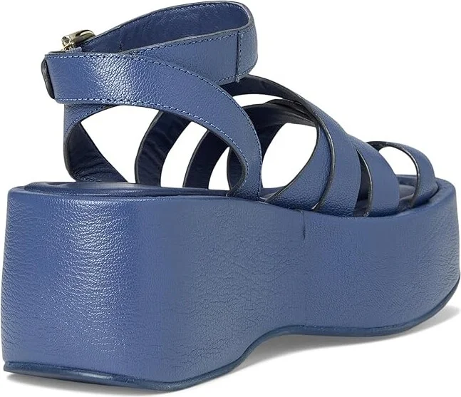 Free People Hazel Flatform Sandals Women's Dress Sandals Old School Indigo : EU 39 (US Women's 9) M, Leather - Image 4