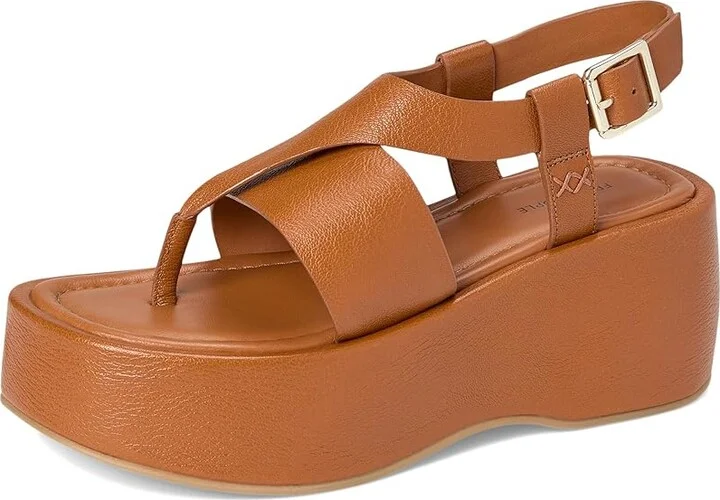 Free People Holt Flatform Sandals Women's Dress Sandals Cognac : EU 41 (US Women's 11) M, Rubber - Image 5