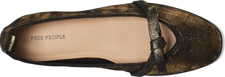 Free People Mania Bow Flats Women's Shoes Bronze Age Metallice : EU 40 (US Women's 10) M, Leather - Image 2