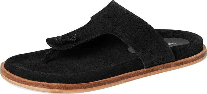 Free People Mika Footbed Sandal Women's Wedge Shoes Black Suede : EU 36 (US Women's 6) M - Image 5