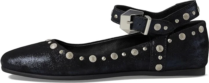 Free People Mystic Mary Jane Flat Women's Shoes Bright Navy Metallic : EU 36.5 (US Women's 6.5) M, Leather - Image 4
