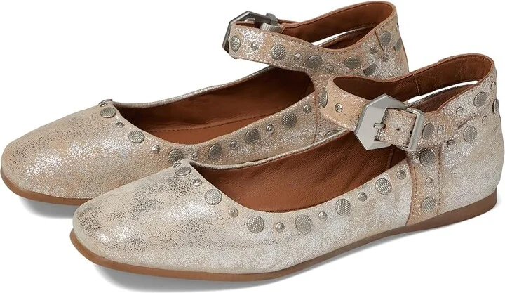 Free People Mystic Mary Jane Flat Women's Shoes Champagne : EU 41 (US Women's 11) M, Leather