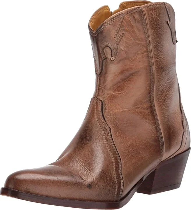 Free People New Frontier Western Boot Women's Shoes Brown : EU 37 (US Women's 7) M, Leather - Image 2