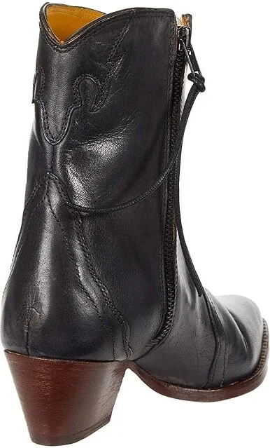 Free People New Frontier Western Boot Women's Shoes Carbon : EU 36 (US Women's 6) M, Leather - Image 4