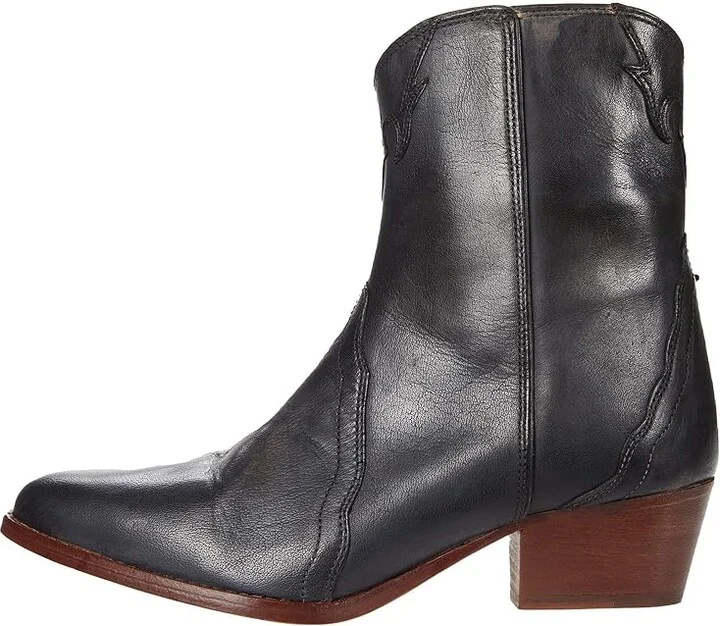 Free People New Frontier Western Boot Women's Shoes Carbon : EU 36 (US Women's 6) M, Leather - Image 6