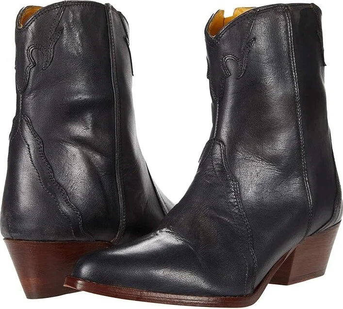 Free People New Frontier Western Boot Women's Shoes Carbon : EU 36 (US Women's 6) M, Leather