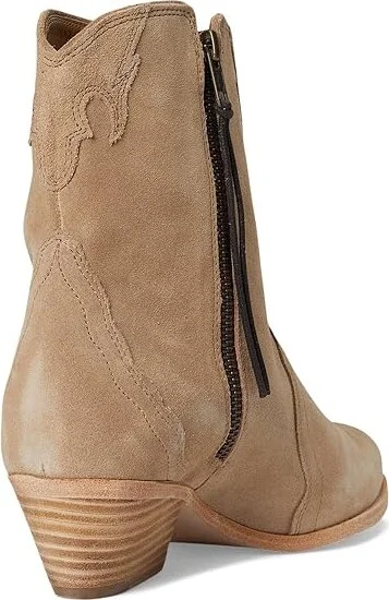 Free People New Frontier Western Boot Women's Shoes Oyster Suede : EU 38 (US Women's 8) M, Leather - Image 4