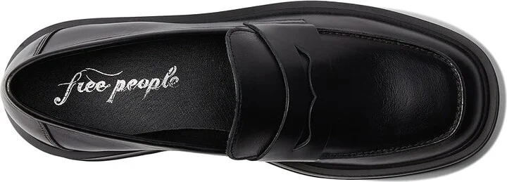 Free People Nico Platform Loafer Women's Shoes Black : EU 41 (US Women's 11) M, Leather - Image 2