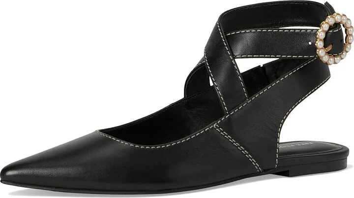 Free People Parisa Point Flat Women's Shoes Black : EU 36.5 (US Women's 6.5) M, Leather - Image 5