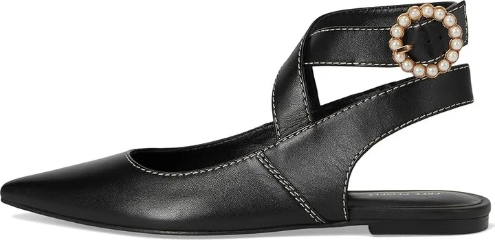 Free People Parisa Point Flat Women's Shoes Black : EU 36.5 (US Women's 6.5) M, Leather - Image 6