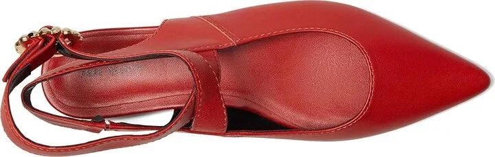 Free People Parisa Point Flat Women's Shoes Red : EU 37.5 (US Women's 7.5) M, Leather - Image 2