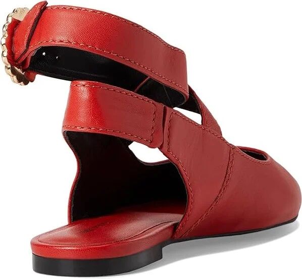 Free People Parisa Point Flat Women's Shoes Red : EU 37.5 (US Women's 7.5) M, Leather - Image 4