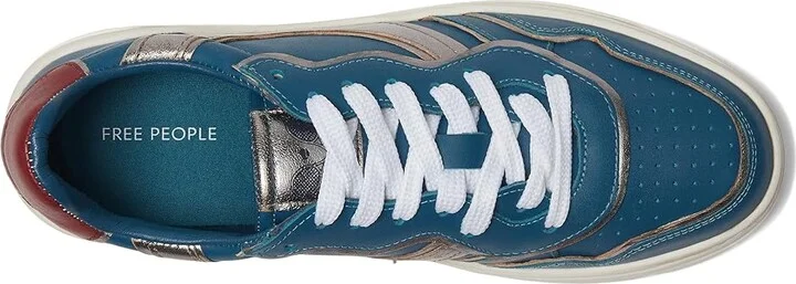 Free People Retro Thirty Love Sneakers Women's Shoes Blue Combo : EU 38 (US Women's 8) M, Leather - Image 2