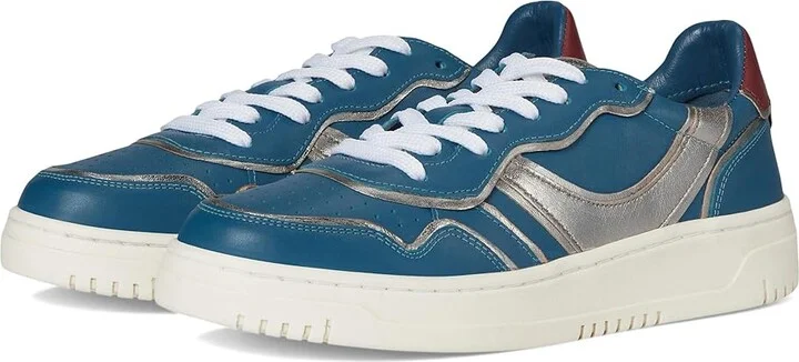 Free People Retro Thirty Love Sneakers Women's Shoes Blue Combo : EU 38 (US Women's 8) M, Leather