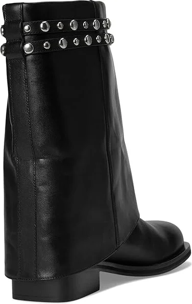Free People Scorpio Studded Foldover Women's Motocross Boots Black : EU 37 (US Women's 7) M, Leather - Image 4
