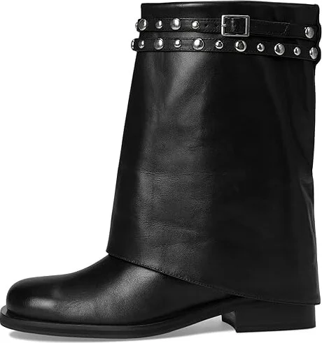 Free People Scorpio Studded Foldover Women's Motocross Boots Black : EU 37 (US Women's 7) M, Leather - Image 6