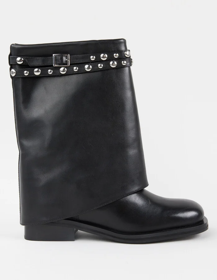 FREE PEOPLE Scorpio Womens Studded Foldover Boots - Image 2