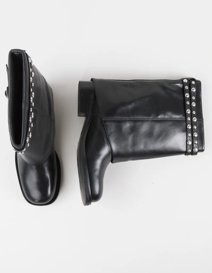 FREE PEOPLE Scorpio Womens Studded Foldover Boots - Image 5