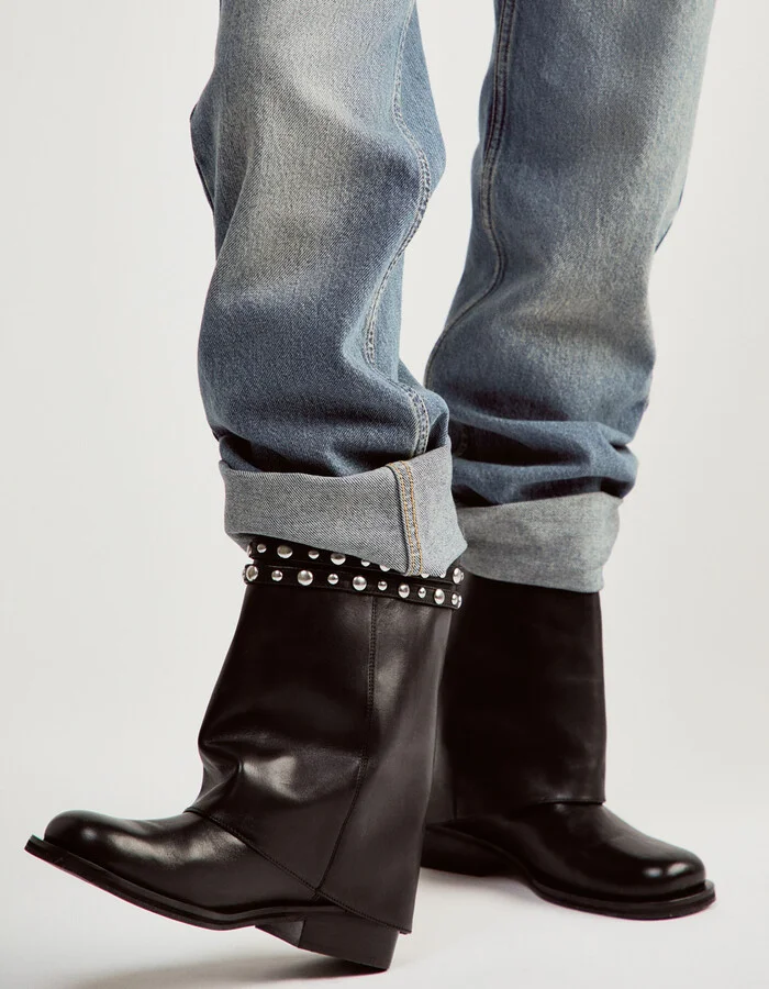 FREE PEOPLE Scorpio Womens Studded Foldover Boots - Image 8