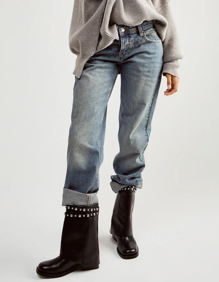 FREE PEOPLE Scorpio Womens Studded Foldover Boots - Image 10