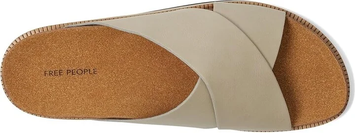 Free People Sidelines Footbed Sandals Women's Dress Sandals Dove Grey : EU 41 (US Women's 11) M, Faux Leather - Image 2