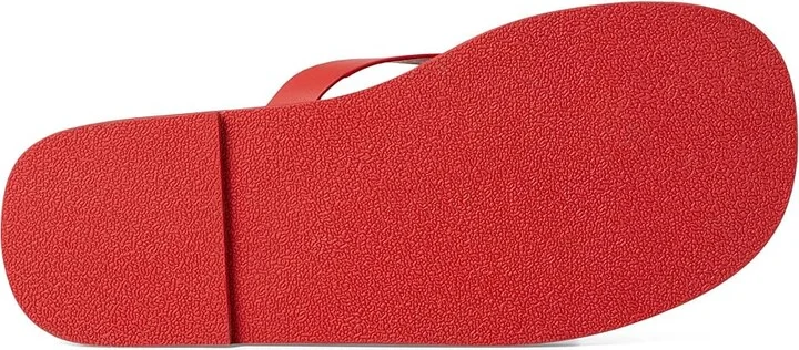 Free People Sona Thong Sandal Women's Wedge Shoes Salsa : EU 41 (US Women's 11) M, Leather - Image 3