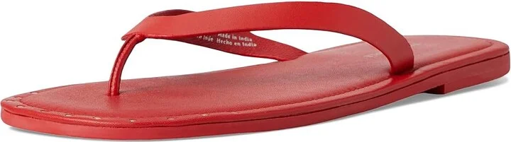 Free People Sona Thong Sandal Women's Wedge Shoes Salsa : EU 41 (US Women's 11) M, Leather - Image 5