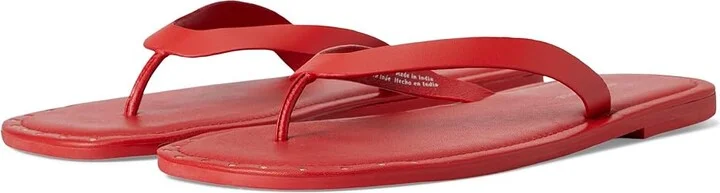 Free People Sona Thong Sandal Women's Wedge Shoes Salsa : EU 41 (US Women's 11) M, Leather