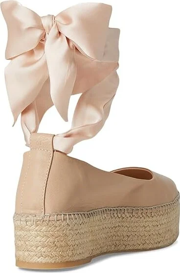 Free People Starboard Wrap Espadrille Women's Shoes Light Tan : EU 38 (US Women's 8) M, Leather - Image 4