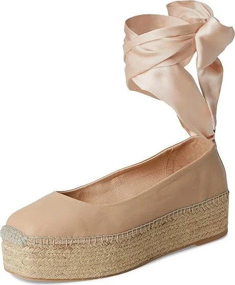 Free People Starboard Wrap Espadrille Women's Shoes Light Tan : EU 38 (US Women's 8) M, Leather - Image 5