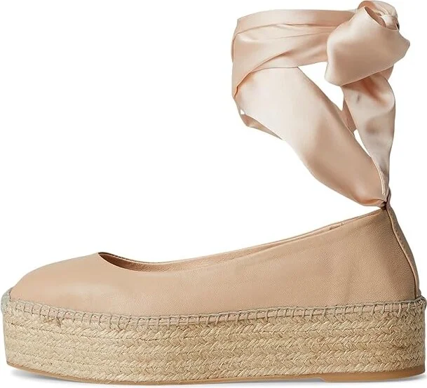 Free People Starboard Wrap Espadrille Women's Shoes Light Tan : EU 38 (US Women's 8) M, Leather - Image 6