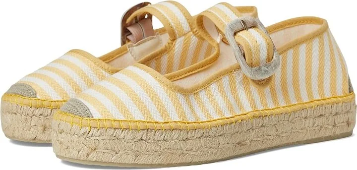 Free People Surfside Mary Jane 2.0 Women's Shoes Lemon Zest : EU 38 (US Women's 8) M, Canvas