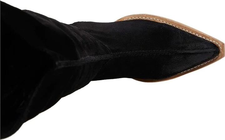 Free People Sway Low Slouch Boot Women's Shoes Black : EU 36.5 (US Women's 6.5) M, Leather - Image 2