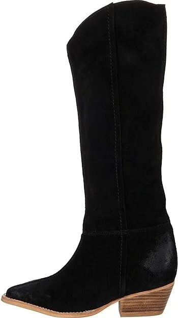 Free People Sway Low Slouch Boot Women's Shoes Black : EU 36.5 (US Women's 6.5) M, Leather - Image 6
