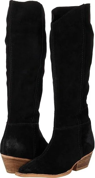 Free People Sway Low Slouch Boot Women's Shoes Black : EU 36.5 (US Women's 6.5) M, Leather