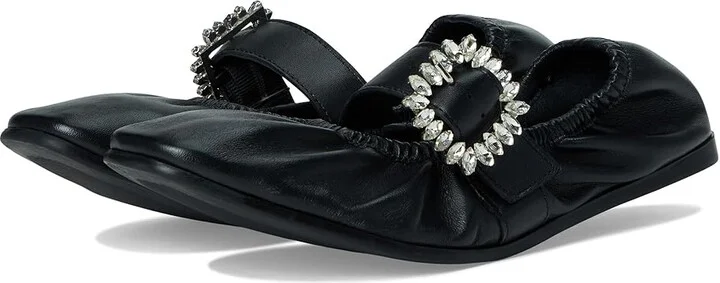 Free People Ursa Gemini Ballet Flat Women's Shoes Black Leather : EU 36.5 (US Women's 6.5) M