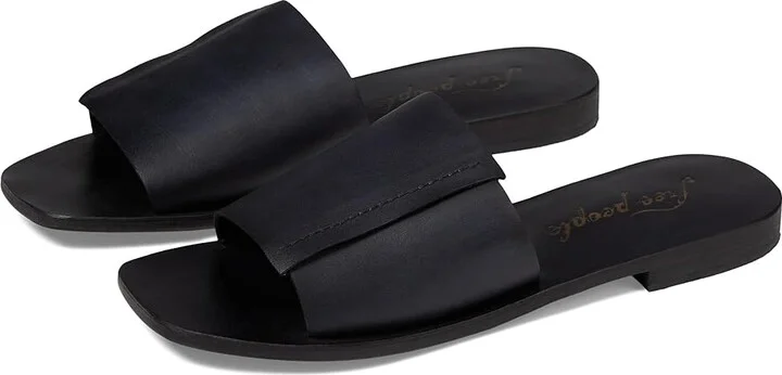 Free People Verona Slide Sandals Women's Shoes Black : EU 36 (US Women's 6) M, Leather