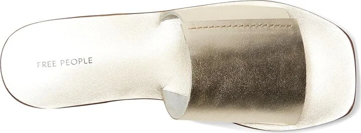 Free People Verona Slide Sandals Women's Shoes Gold : EU 38.5 (US Women's 8.5) M, Leather - Image 2