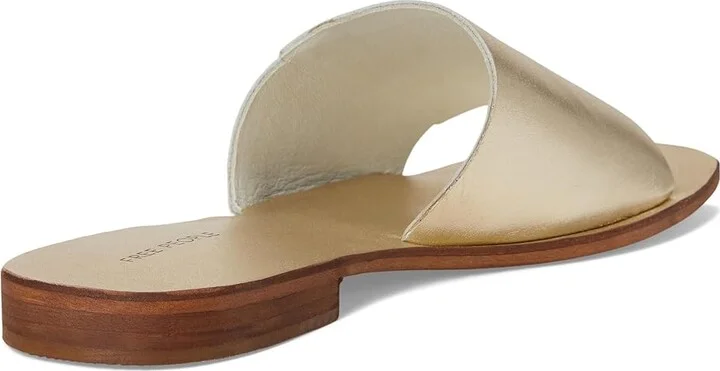 Free People Verona Slide Sandals Women's Shoes Gold : EU 38.5 (US Women's 8.5) M, Leather - Image 4