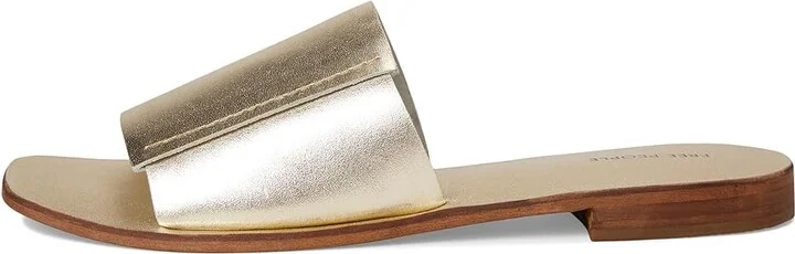 Free People Verona Slide Sandals Women's Shoes Gold : EU 38.5 (US Women's 8.5) M, Leather - Image 6